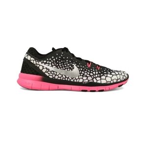 Nike Free 5.0 TR Fit 5 Black Pink Print Running Shoe 8.5 Sneakers